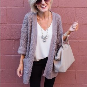 Goodnight Macaroon Lidia Ribbed Open Cardigan